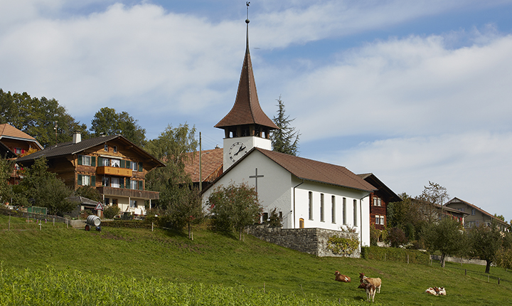 Jodler-Gottesdienst mit Tauftauben-Rückgabe Kirche Fahrni
